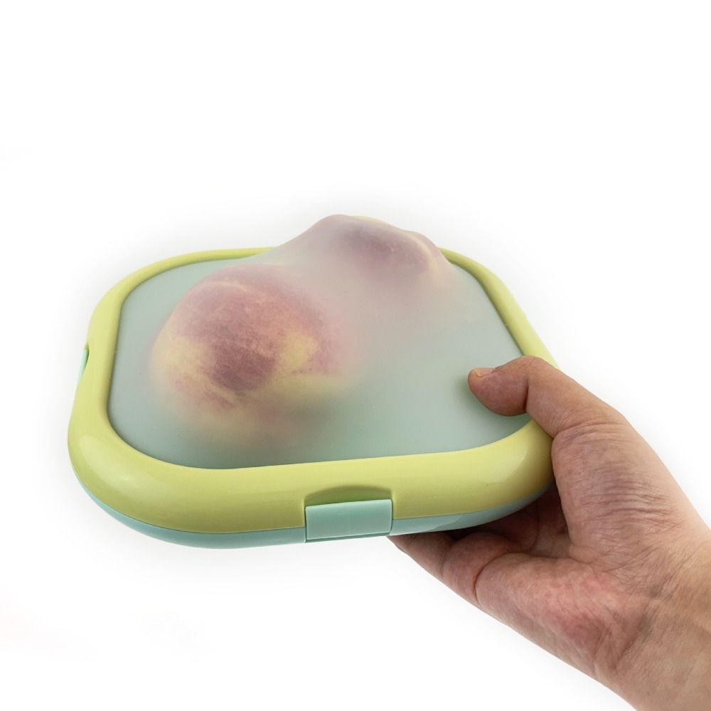 Highly Elastic Silicon Storage Box Square Food Storage Container Portable Lunch Box  Refrigerator