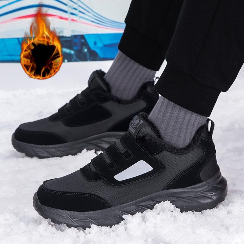 Men and women padded plus size fur winter warm rehabilitation snow boots waterproof ankle boots non-slip hiking mountaineering sports cotton boots