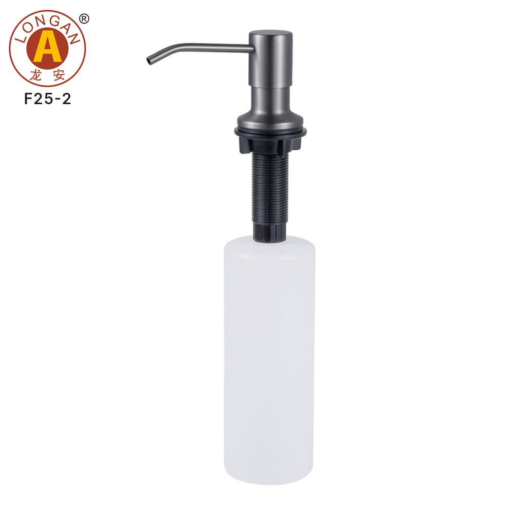 Custom 500ml Kitchen Manual Black Hand Dish Soap Dispenser Stainless Steel for Kitchen Sink Factory in China