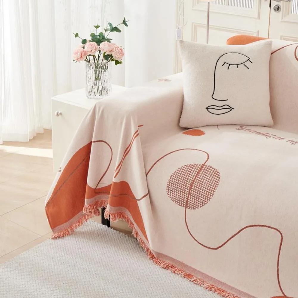 1 Stück Luxus Chenille Sofaüberwurf Matte für Wohnzimmer Universal Doppelseitiger Sofaschutz Handtuch Maschinenwaschbar Heimdeko