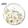 Modern Kitchen Table Decor Floral Print Acrylic Coaster, Non-Slip Surface Heat Resistant Protection Cup Pad, Dining Pads Transparent Round Mat