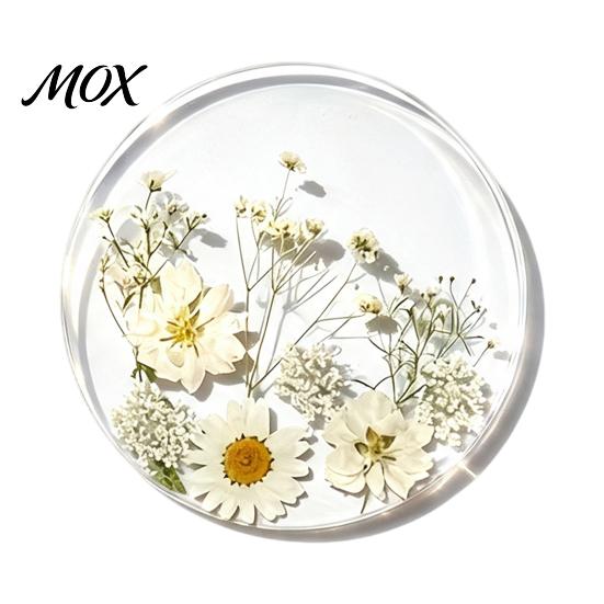 Modern Kitchen Table Decor Floral Print Acrylic Coaster, Non-Slip Surface Heat Resistant Protection Cup Pad, Dining Pads Transparent Round Mat