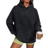 Oversized Washed Effect Hooded Pullover Sweatshirt