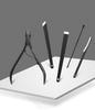 Premium Quality Black Coating Stainless Steel Manicure Set 18 PCS With PU Leather Case