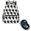 Probe Meow Black Cat Print Student Backpack School Bag Hiking Travel Daypack for Men Women Fashion Bookbag Shoulder Bags