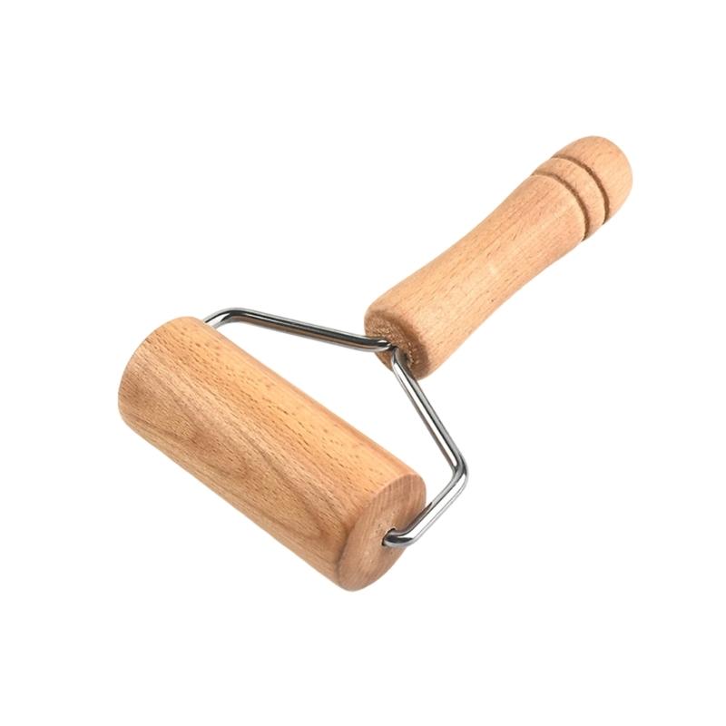 Ergonomic Handle Kitchen Rolling Pin Wooden Dough Flattener Beechwood Roller For Baking Cooking And Food Preparation