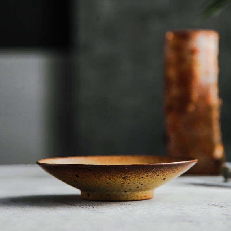 Ru Han Japanese Style Retro Ceramic Snack & Dumpling Plate