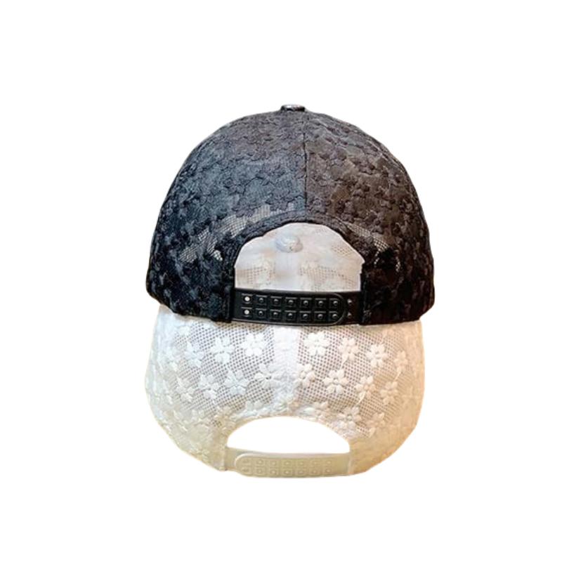 Summer Lace Hat Cotton Baseball Cap for Women Girl Breathable Mesh Snapback Hat Hip Hop Fashion Female Cap Flower Hat Adjustable