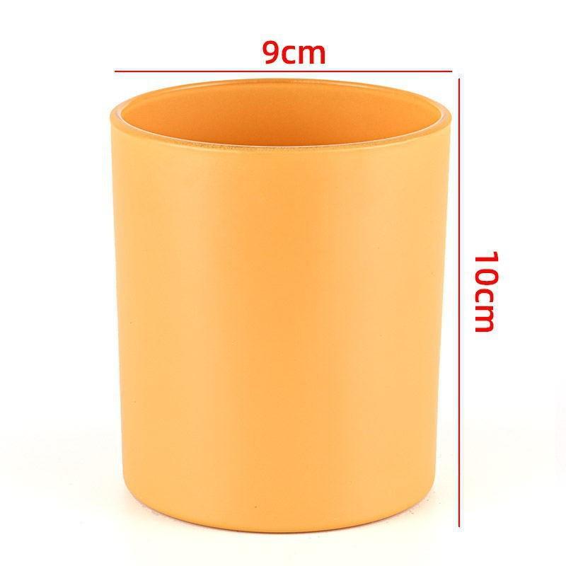 Colored Frosted Glass Candle Jar with Optional Lid - Creative Wide Mouth Design