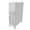 Bathroom Storage Cabinet Plastic Narrow Slim Organizer Small Corner Cabinet with 2 Drawers and 4