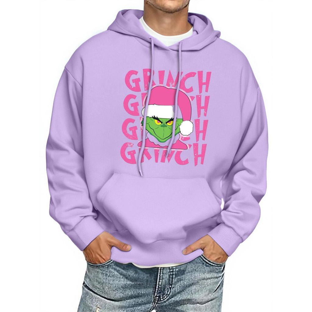 Men's Print Hooded Sweatshirt Long-Sleeve Casual Pullover Hoodie Hooded Sweatshirt