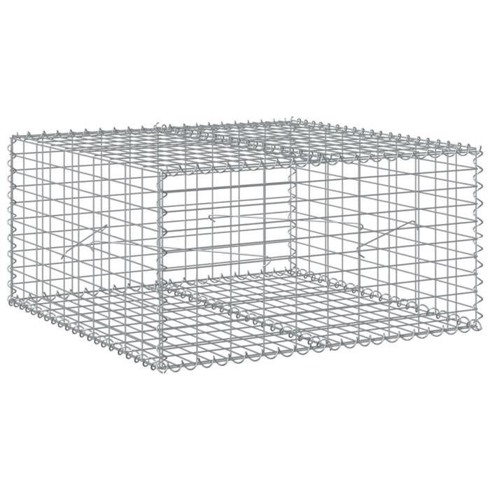 VidaXL Gabion Basket with Lid 100x100x50 Cm Galvanized Iron, Gabion Wall, Gabion Retaining Wall, Fence In 3295178