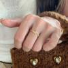 Staggered Brushed Open Ring, Fashion Style Index Finger Ring Ins Niche Simple Jewelry