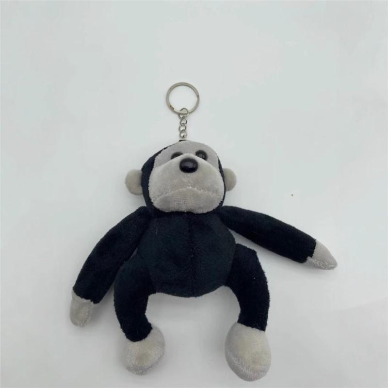 13Cm Animation Plush Gorilla Keychain Plush Stuffed Animal Keyring Cute Backpack Charm Couples Students Bag Pendant Birthday Gifts