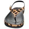 Zara Fashionable Leopard Print Faux Fur Leather Slide Sandals Women Sandals Brown 12625510195-37