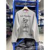 Paly Hollywood FW26 Knit Terry Hooded Sweatshirt Vintage Washed Distressed Loose Fit