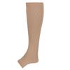 2pcs Zippered Compression Socks Support Stockings Elastic Open Toe Leg Support Stocking