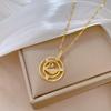 Ring Duck Light Luxury Temperament Gorgeous Full Diamond Necklace Female Versatile Collarbone Chain Titanium Steel Chain