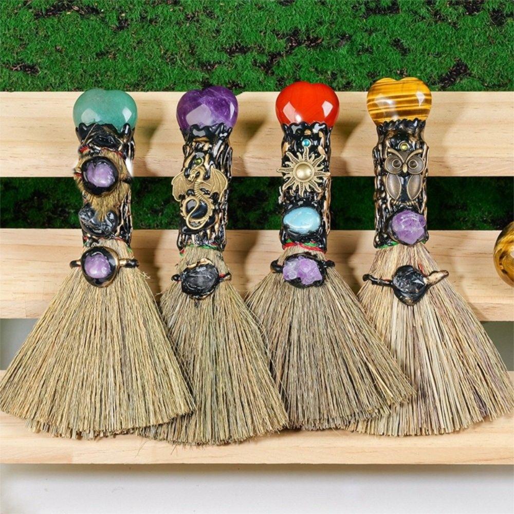Handmade Witch Broom Spiritual Handmade Ritual Broom Ritual Magic Magic Broom  Halloween Decor