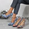 Moda Europea e Americana Primavera-Autunno Nuove Scarpe da Donna - Décolleté da Lavoro con Tacco Alto Slip-On