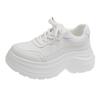 Muffin platform white shoes women's 2025 new autumn versatile small man increases 7CM white casual shoes women's