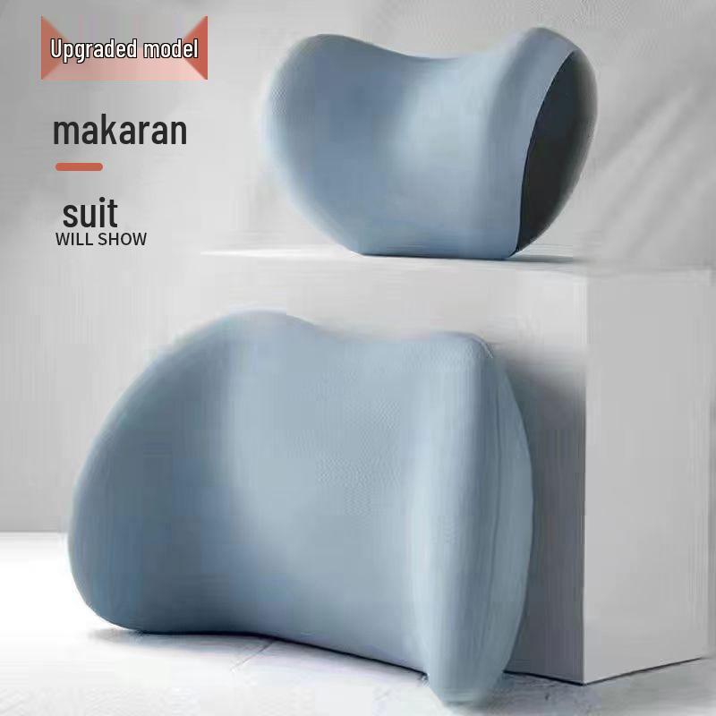 Verbesserte Autositz-Lendenstütze & Memory-Schaum Nackenkissen-Set