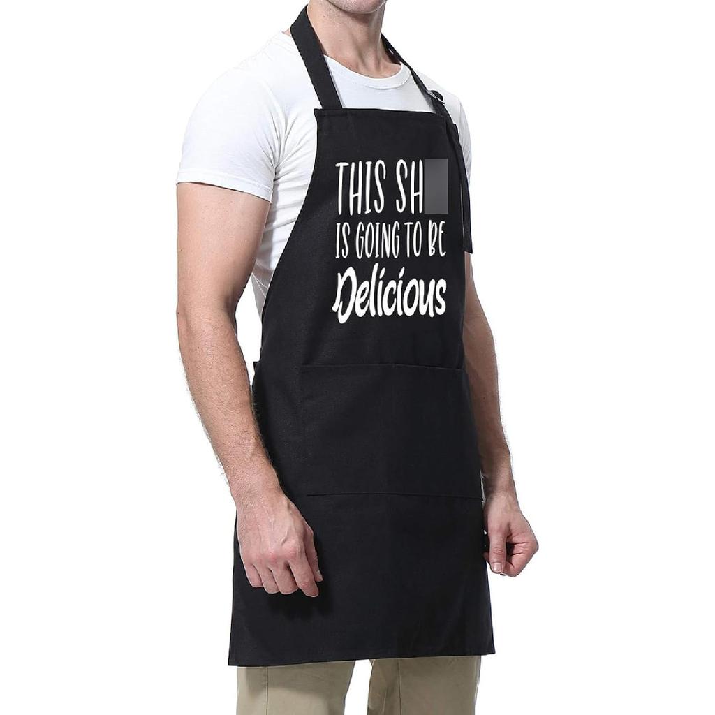 Miracu Funny Cooking Aprons for Women, Funny Baking Aprons for Men Dad - Mens Cooking Gifts for Bakers Husband Boyfriend - Valentines Day, Birthday