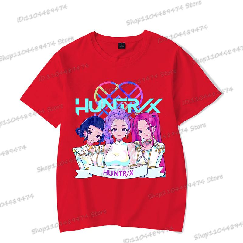 

Хип-хоп K-pop Рубашка Охотники на демонов Женская Мужская Смешные Футболки Руми Зои Мира Мультяшные Корейский Ульззанг Подростковые Детские Футболки с круглым вырезом S