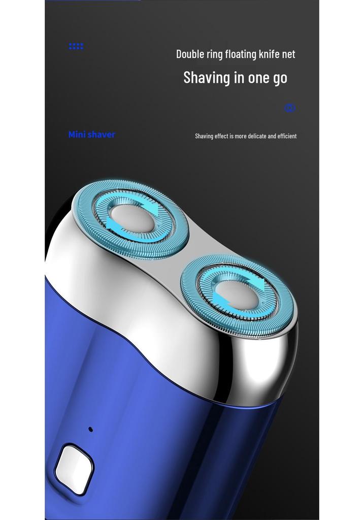 MINI Magnetic Double Blade USB Travel Electric Shaver