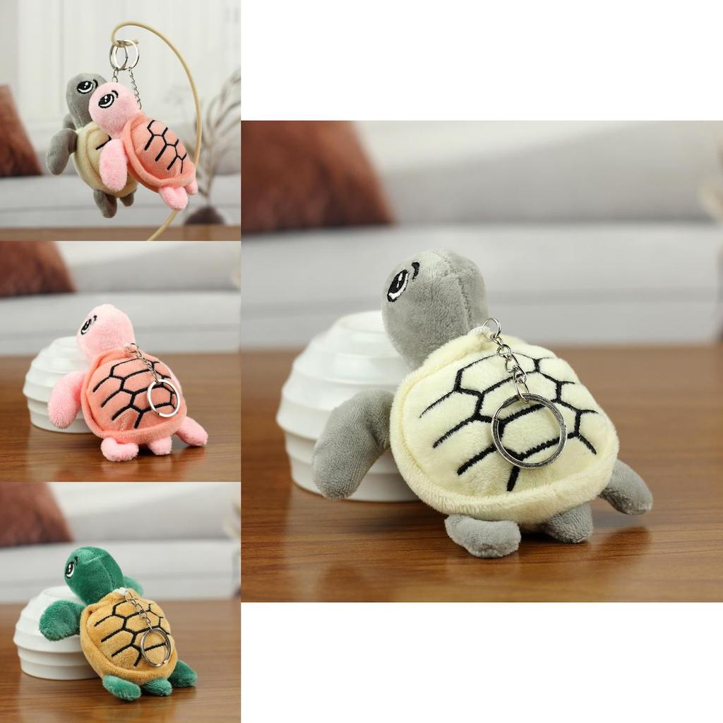 Adorable Ocean Animal Turtle Plush Toy Cute Keychain Attachment Small Size