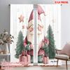 2pcs,2D Plane Printing Popular Curtains Cute Christmas Gnome Gift Giving Versatile Polyester (without Rod) Outdoor Decorations