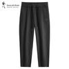 Dance with Wolves Men's Fleece-Lined Elastic Waist Ankle-Length Casual Pants