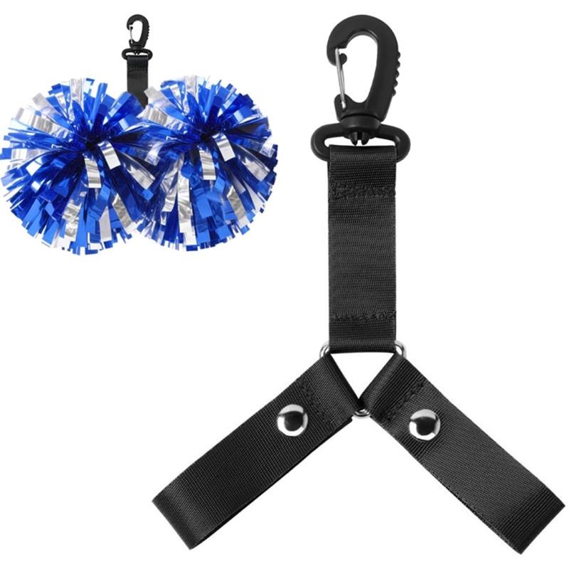 Adjustable Cheerleading Bobbles Storage Strap Pom Carriers Lanyard With Secure Clips For Easy Attachment And Removal