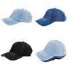 Stylish Denim Cotton Baseball Cap Wide Brim Sun Protection Hat For Teens Women