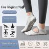 Rutschfeste atmungsaktive Fünf-Zehen-Yogasocken, offene Ferse, Pilates & Ballett Stil, schweißabsorbierende Fitnesssocken
