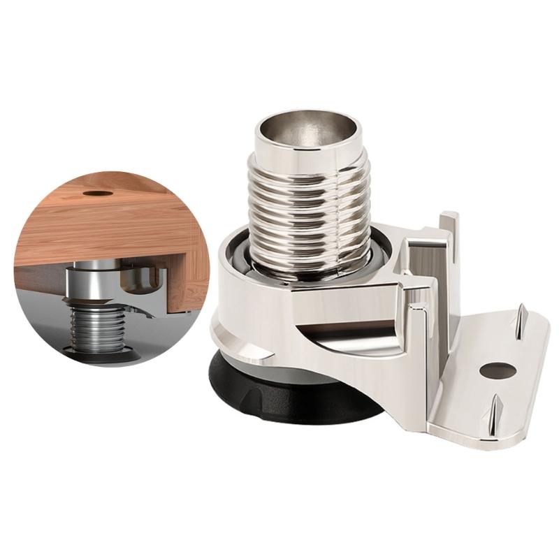 Pacote com 4 Pés Ajustáveis para ArmárioPés de Suporte de Móveis de Metal de Alta Resistência com Design Antiderrapante Para Estabilidade de Guarda-roupa