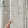 Cotton and Linen Cartoon Curtains Animal World Super Soft Chenille Children's Room Curtains Bedroom Girls Boy Room Curtains