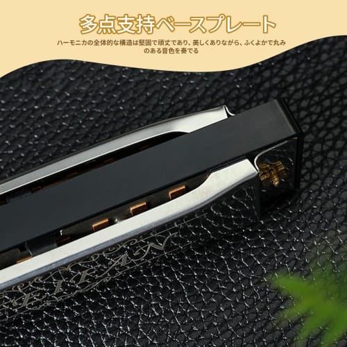 10-Hole Chromatic Harmonica in C Key, Available in Silver or Black, for Beginners to Advanced Players, Highly Airtight Blues Harp Set (Silver)