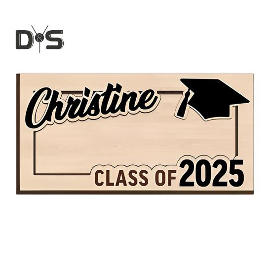 

Подарок на выпускной, держатель для денег из дерева, выпускной 2025 года, подарочный держатель для денег, памятный подарок для выпускников средней школы, колледжа, университета 1pc чёрный