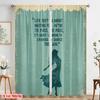 2pcs 2D flat printing Window Curtains Dance In The Rain 100% Polyester Fabric Without Electricity Holiday Decorations Perfect
