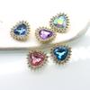 10Pcs/Lot19MM New Fashion DIY Jewelry Clothing Footwear Accessories with Diamond Heart Heart Flower Plate Buckle