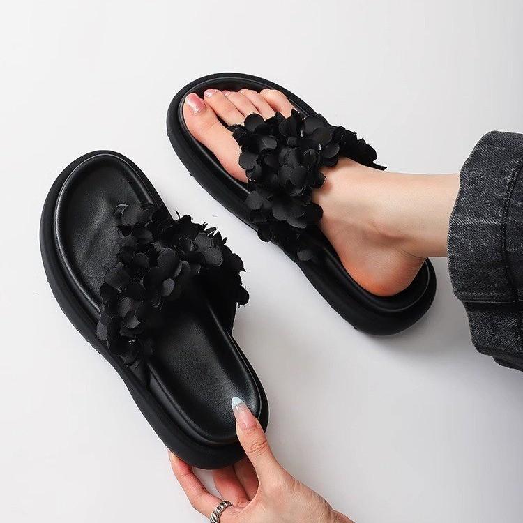Slippers women's summer outer wear new summer women's shoes toe heightened thick-soled flip-flops sandals