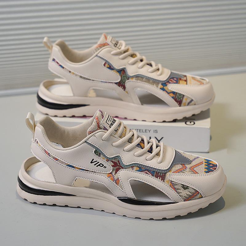 Sports sandals hollow board shoes youth summer breathable non-slip soft sole driving bag head hollow breathable