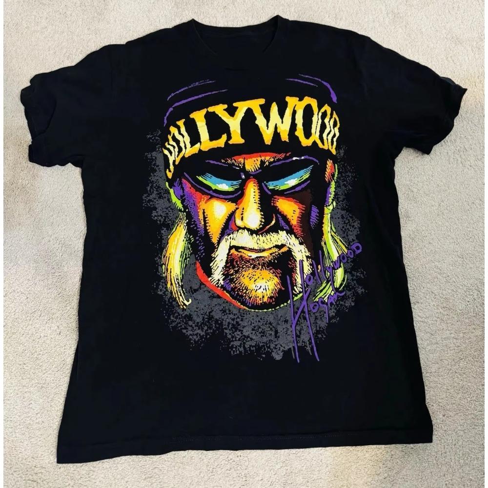 Hulk Hogan Vintage Graphic Tshirt Unisex Unisex Retro Unisex Short Sleeve 90s Fight Casual Streetwear Cotton Tops S