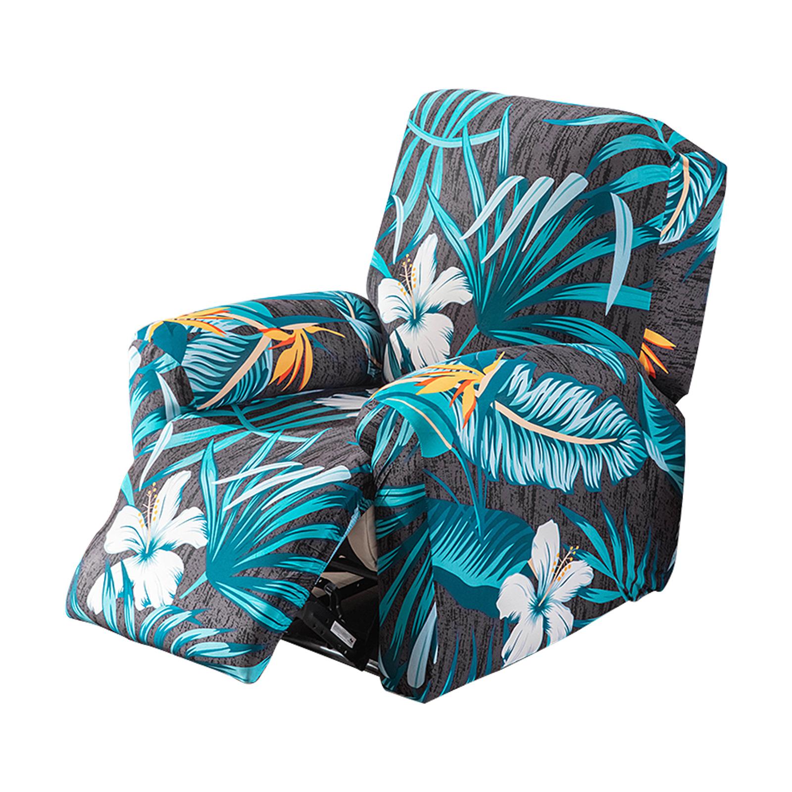 

Recliner Chair Cover Full Wrap Style Single Reclining Slipcover With Side Pocket Machine Washable Stretch Printed Armchair Cover 1 Set