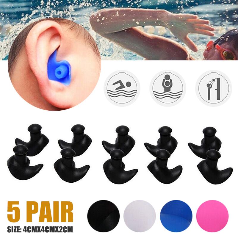REUSABLE SOFT SILICONE ANTI NOISE FOAM EAR PLUGS FOR SWIM SLEEP WORK WITH BOX