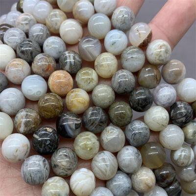 Round Loose Agate Spacer Beads for Jewelry Making DIY Charm Bracelet 6/8/10mm