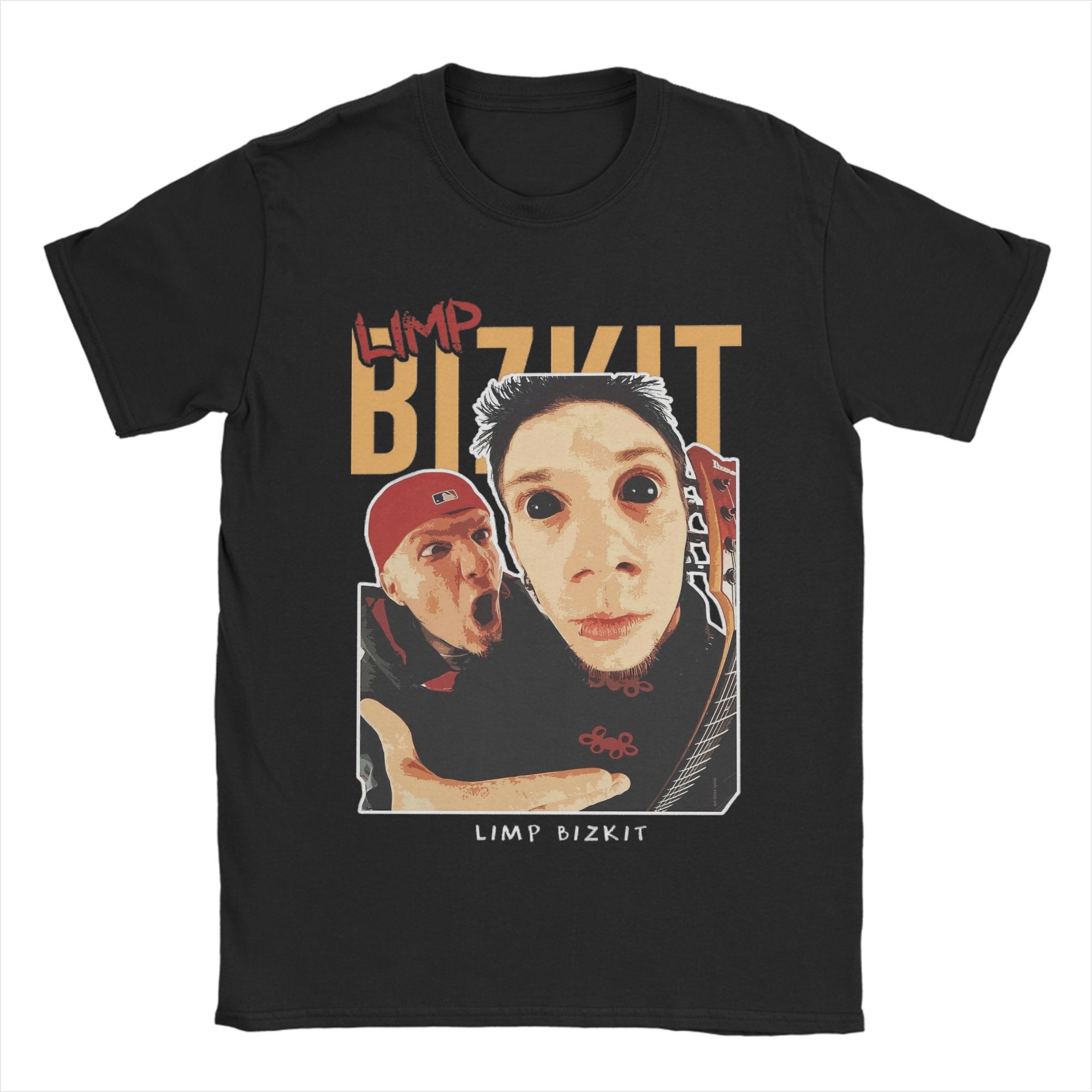 Футболка группы Limp Bizkit Мужская Чистый Хлопок Новинка Футболки Круглый Вырез Короткий Рукав Одежда Графический S