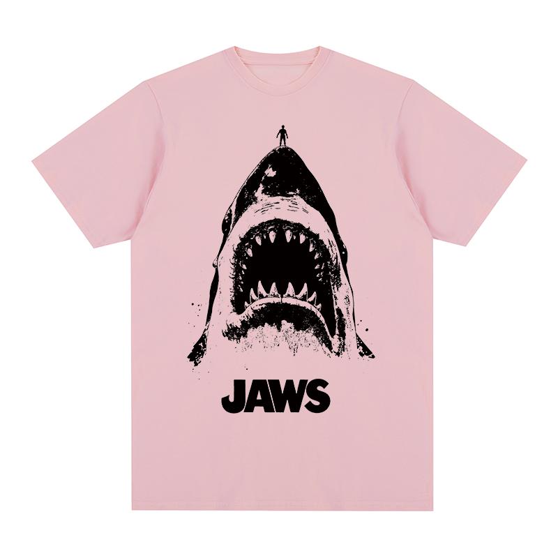 Jaws Vintage Tshirt Amity Island Welcomes You Shark fin Movie Cotton Men T shirt New Tee Tshirt Womens Tops