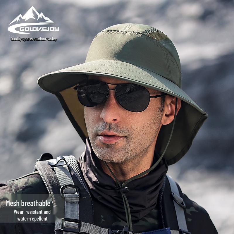 Breathable Water-Repellent Sun Hat with Neck Protection for Outdoor Activities